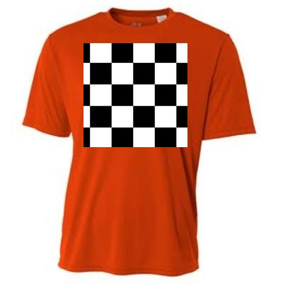 Chess Board Black And White Checkered Cooling Performance Crew T-Shirt