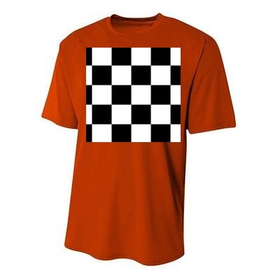 Chess Board Black And White Checkered Performance Sprint T-Shirt