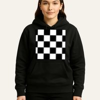 Chess Board Black And White Checkered Hoodie
