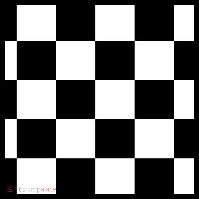 Chess Board Black And White Checkered T-Shirt