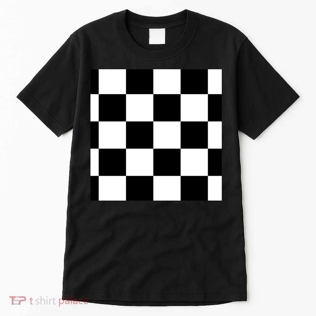 Chess Board Black And White Checkered Tall T-Shirt