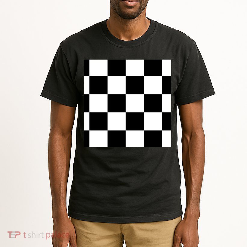 Chess Board Black And White Checkered Tall T-Shirt