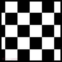 Chess Board Black And White Checkered Button