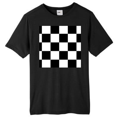 Chess Board Black And White Checkered Tall Fusion ChromaSoft Performance T-Shirt