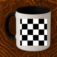 Chess Board Black And White Checkered Mug