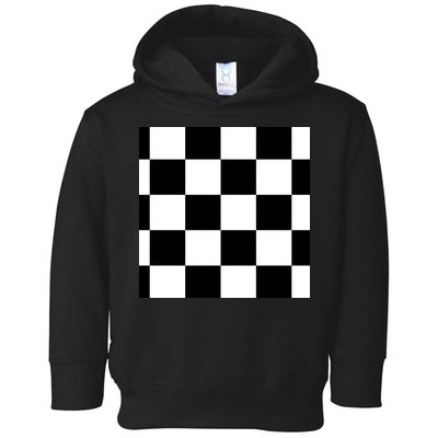 Chess Board Black And White Checkered Toddler Hoodie