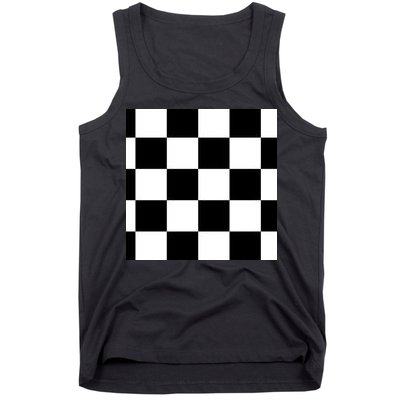 Chess Board Black And White Checkered Tank Top