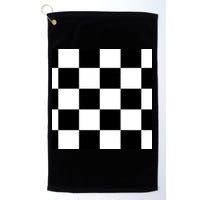 Chess Board Black And White Checkered Golf Towel
