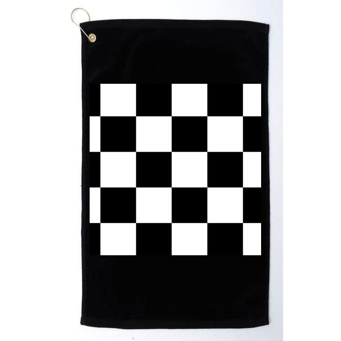 Chess Board Black And White Checkered Golf Towel