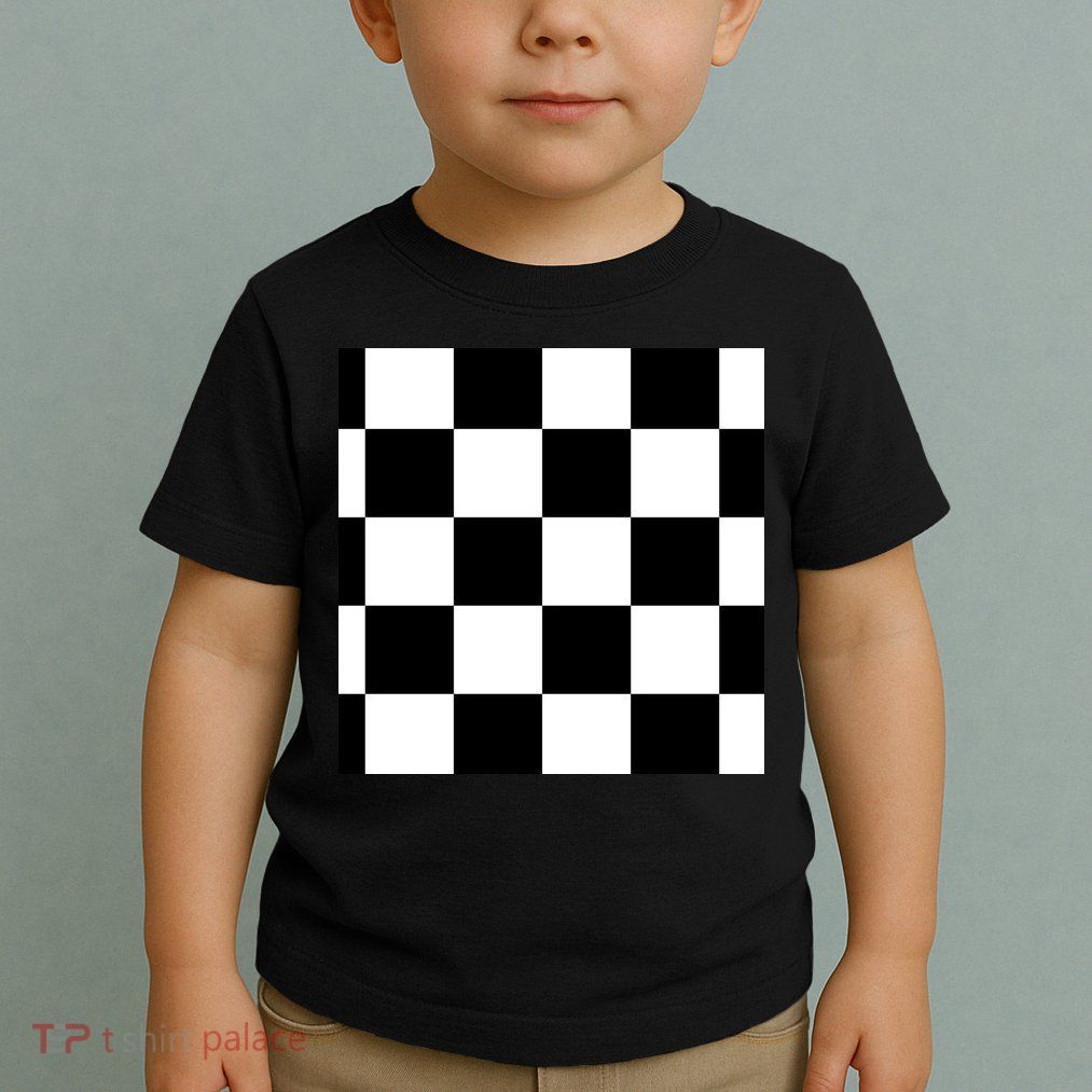 Chess Board Black And White Checkered Toddler T-Shirt