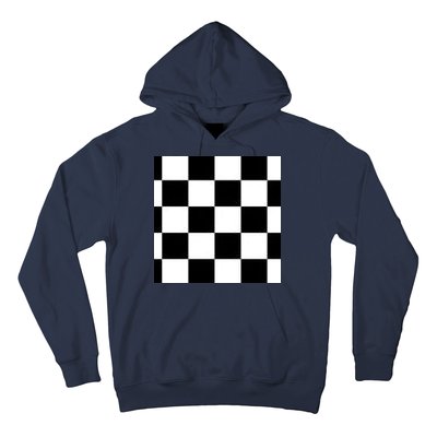 Chess Board Black And White Checkered Hoodie