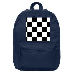 Chess Board Black And White Checkered 16 in Basic Backpack