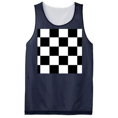 Chess Board Black And White Checkered Mesh Reversible Basketball Jersey Tank