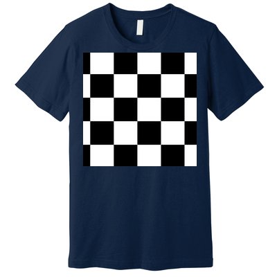 Chess Board Black And White Checkered Premium T-Shirt