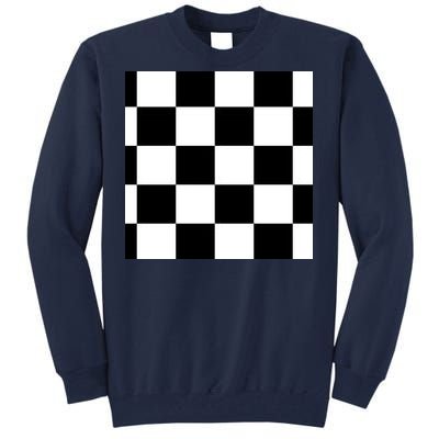 Chess Board Black And White Checkered Tall Sweatshirt