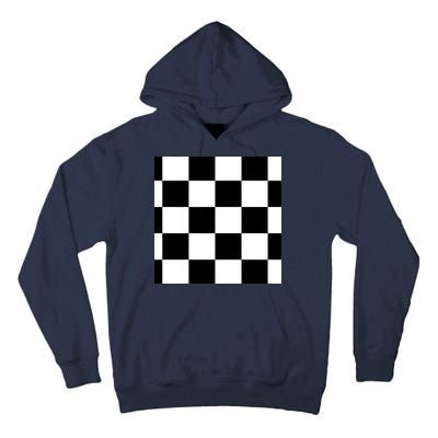 Chess Board Black And White Checkered Tall Hoodie