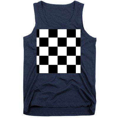 Chess Board Black And White Checkered Tank Top