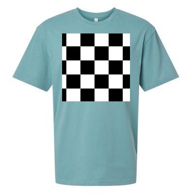 Chess Board Black And White Checkered Sueded Cloud Jersey T-Shirt