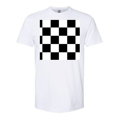 Chess Board Black And White Checkered Softstyle® CVC T-Shirt