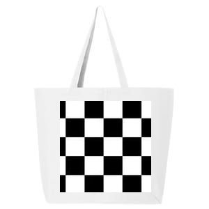 Chess Board Black And White Checkered 25L Jumbo Tote