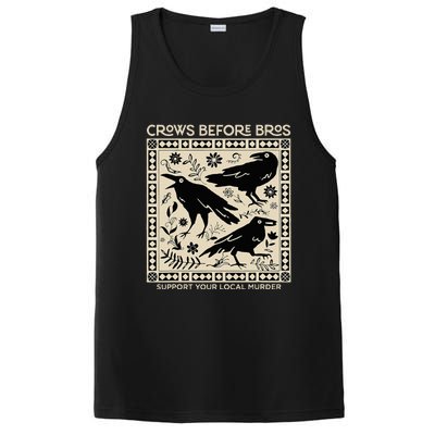 Crows Before Bros Support Your Local Murder Funny Halloween PosiCharge Competitor Tank