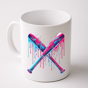 Cross Baseball Bat With Sprinklesdrip Sports Player Softball Gift Coffee Mug