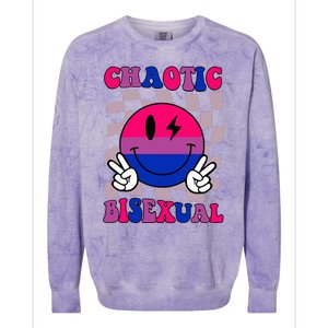 Chaotic Bisexual Bi Lgbt Bisexual Pride Colorblast Crewneck Sweatshirt