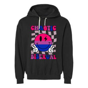 Chaotic Bisexual Bi Lgbt Bisexual Pride Garment-Dyed Fleece Hoodie