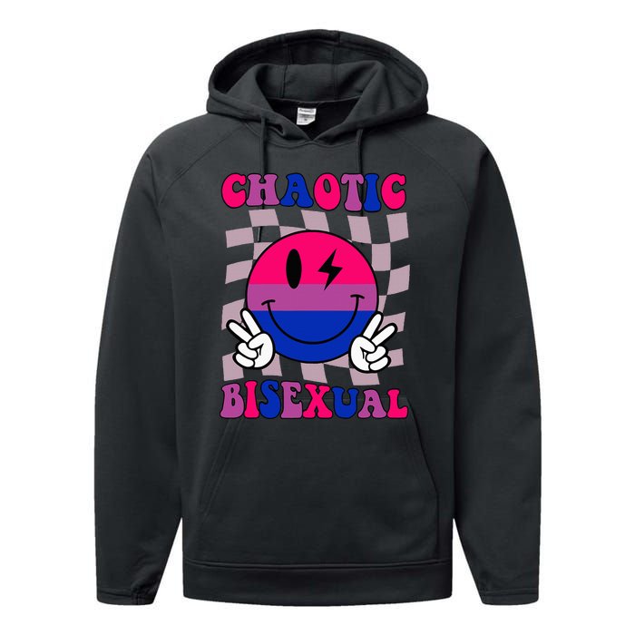 Chaotic Bisexual Bi Lgbt Bisexual Pride Performance Fleece Hoodie