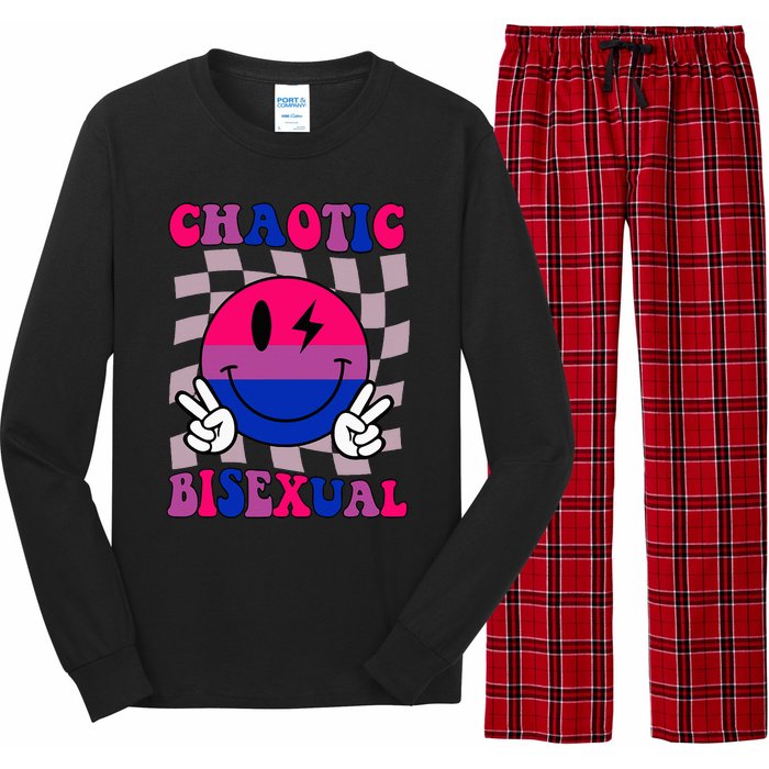 Chaotic Bisexual Bi Lgbt Bisexual Pride Long Sleeve Pajama Set