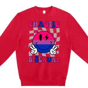 Chaotic Bisexual Bi Lgbt Bisexual Pride Premium Crewneck Sweatshirt