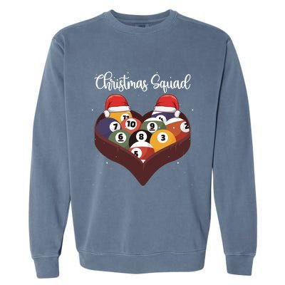 Christmas Billiard Ball Pool Player Christmas Billiards Gift Garment-Dyed Sweatshirt