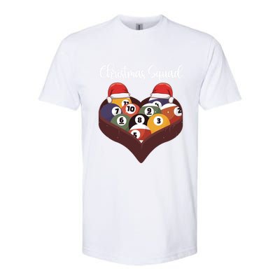 Christmas Billiard Ball Pool Player Christmas Billiards Gift Softstyle CVC T-Shirt