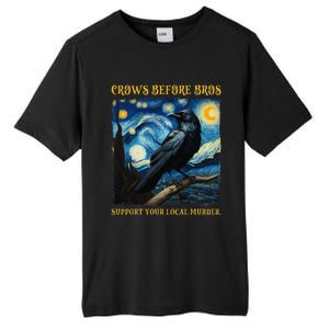 Crows Before Bros Support Your Local Murder Raven Tall Fusion ChromaSoft Performance T-Shirt