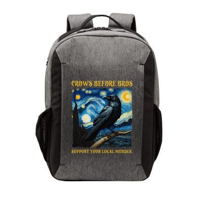 Crows Before Bros Support Your Local Murder Raven Vector Backpack