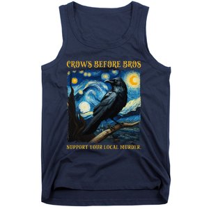 Crows Before Bros Support Your Local Murder Raven Tank Top