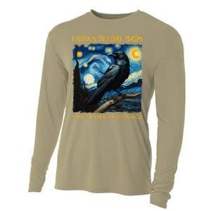 Crows Before Bros Support Your Local Murder Raven Cooling Performance Long Sleeve Crew