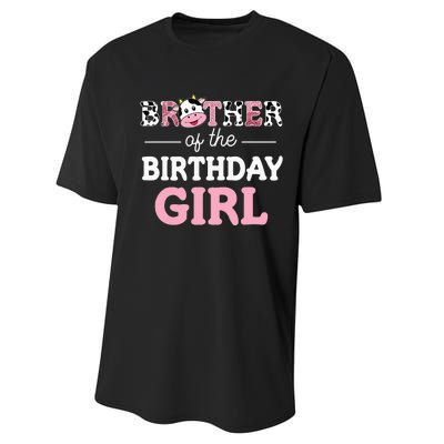 Cow Brother Birthday Family Matching Fathers Day Performance Sprint T-Shirt