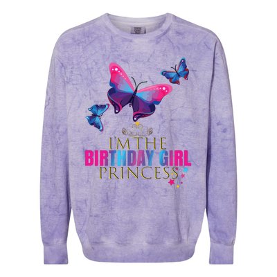 CUTE BUTTERFLY Birthday Princess Shirts Party Outfit Colorblast Crewneck Sweatshirt