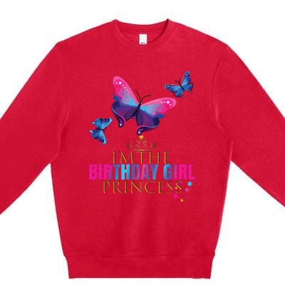 CUTE BUTTERFLY Birthday Princess Shirts Party Outfit Premium Crewneck Sweatshirt