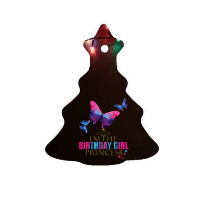 CUTE BUTTERFLY Birthday Princess Shirts Party Outfit Ceramic Tree Ornament