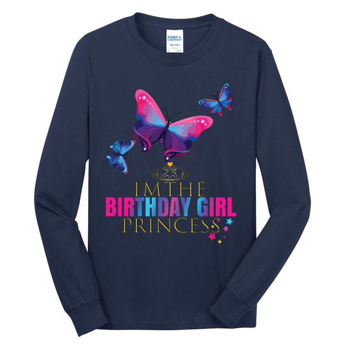 CUTE BUTTERFLY Birthday Princess Shirts Party Outfit Tall Long Sleeve T-Shirt