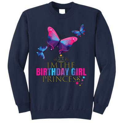 CUTE BUTTERFLY Birthday Princess Shirts Party Outfit Tall Sweatshirt