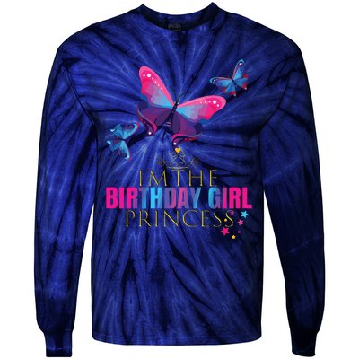 CUTE BUTTERFLY Birthday Princess Shirts Party Outfit Tie-Dye Long Sleeve Shirt