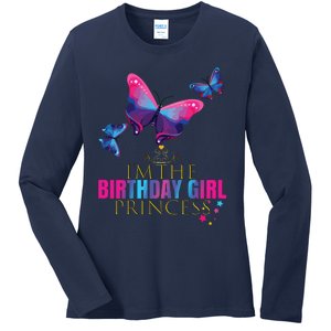 CUTE BUTTERFLY Birthday Princess Shirts Party Outfit Ladies Long Sleeve Shirt