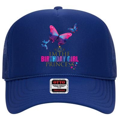 CUTE BUTTERFLY Birthday Princess Shirts Party Outfit High Crown Mesh Back Trucker Hat