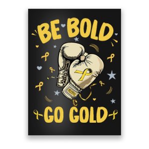 Childhood Be Bold Go Gold Childhood Cancer Awareness Boxing Poster