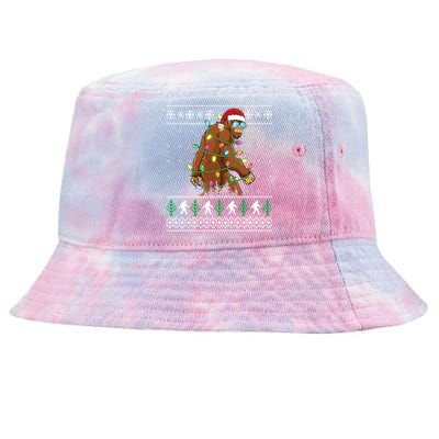 Christmas Bigfoot Boy Funny Ugly Xmas Sweater Meaningful Gift Tie-Dyed Bucket Hat