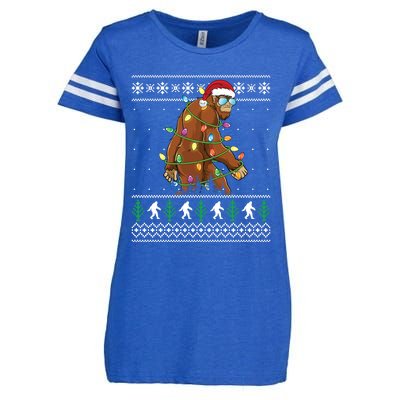 Christmas Bigfoot Boy Funny Ugly Xmas Sweater Meaningful Gift Enza Ladies Jersey Football T-Shirt