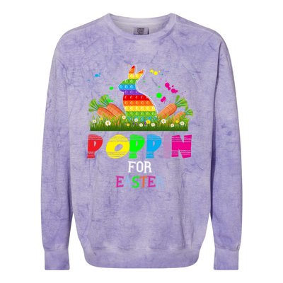 Cute Bunny Bubble Pop Easter Bunny Poppin For Easter Gift Colorblast Crewneck Sweatshirt